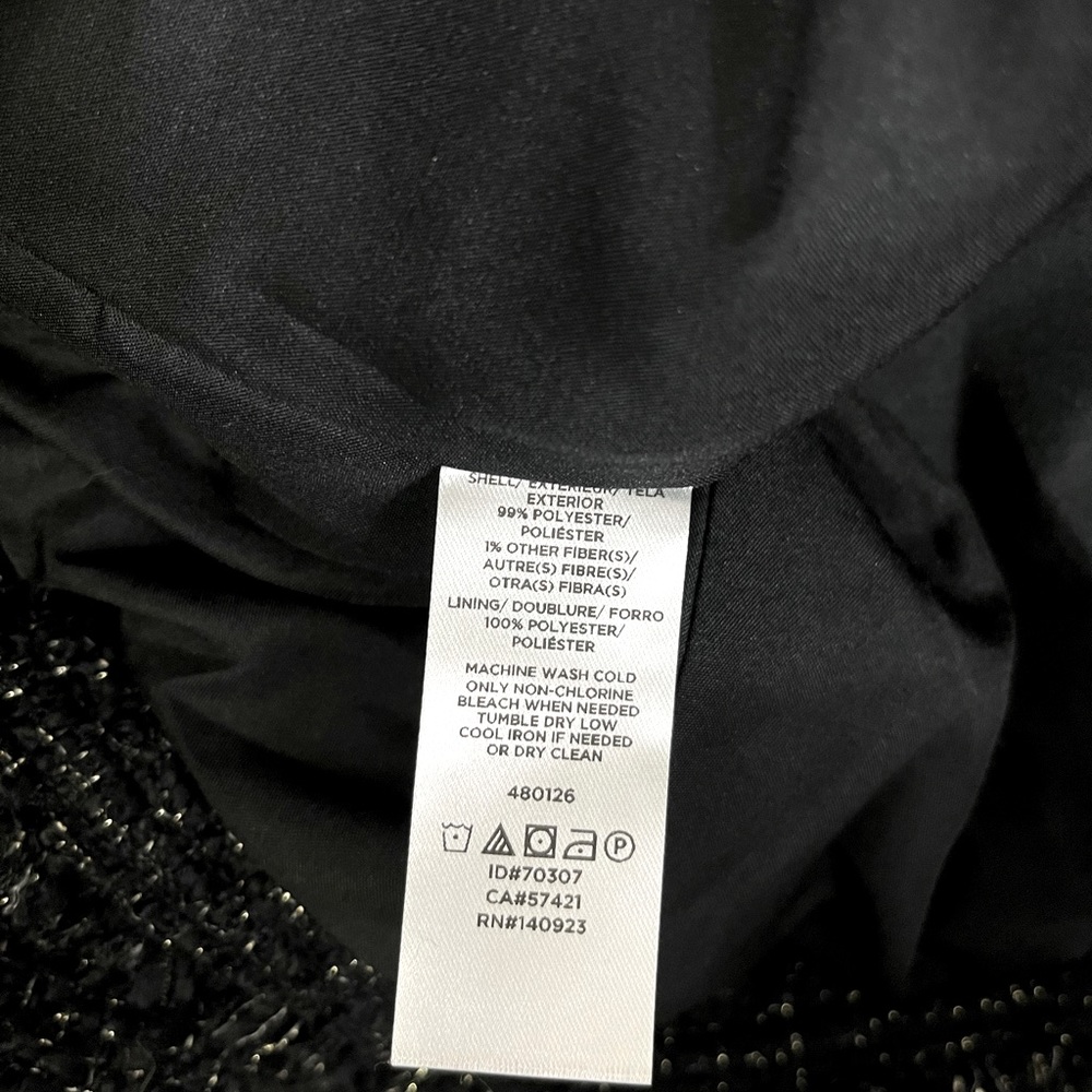 LOFT Tweed Asymmetrical Jacket With Gold Accents - Picture 6 of 6